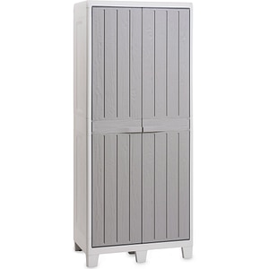 Dulap depozitare gradina TOOMAX Florida XL, polipropilena, 78 x 46 x 182 cm, gri