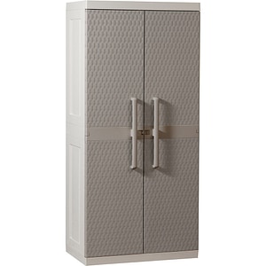 Dulap depozitare gradina TOOMAX Mega, polipropilena, 89 x 54 x 190 cm, gri