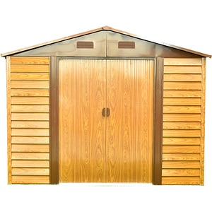 Casuta gradina PERGART Frankfurt II 911, metal, 323 x 278 x 215 cm, maro