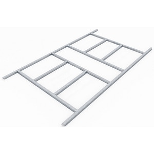 Cadru podea PERGART Dresden II 86, metal, 98 x 184 x 2.6 cm, negru-gri