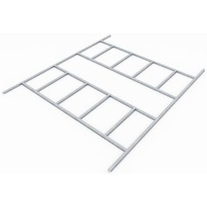 Cadru podea PERGART Frankfurt II 911, metal, 309 x 266 x 2.6 cm, negru-gri