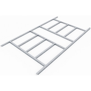 Cadru podea PERGART Lubeck 86, metal, 181 x 224 x 2.6 cm, negru-gri