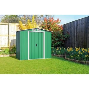 Casuta gradina DURAMAX Eco 6X4, otel, 202 x 122.2 x 180.5 cm, verde