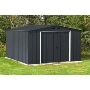 Casuta gradina DURAMAX Eco 10X12, otel, 322.1 x 362.7 x 196.1 cm, antracit