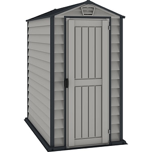 Casuta de gradina DURAMAX Evermore, plastic, 180.5 x 109.9 x 191.3 cm, gri inchis
