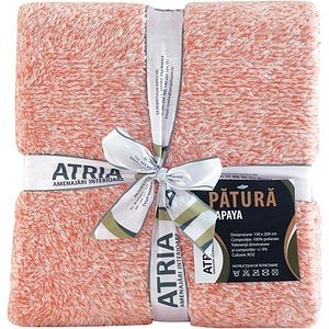 Patura ATRIA Papaya, 150 x 200 cm, poliester, roz