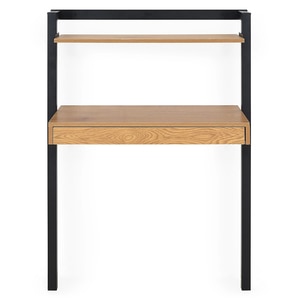 Etajera birou Topper, 80 x 40 x 118 cm, stejar-negru