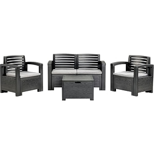 Set mobilier gradina BICA Nevada 2, 4 piese, gri antracit