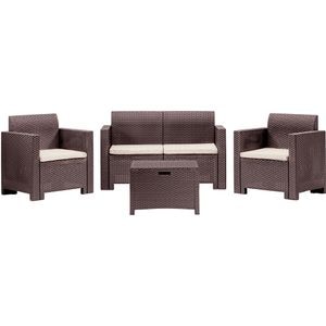 Set mobilier gradina BICA Nebraska 2, 4 piese, maro