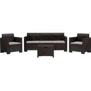 Set mobilier gradina BICA Nebraska 3, 4 piese, maro