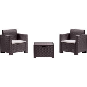Set mobilier gradina BICA Nebraska, 3 piese, maro