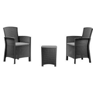 Set mobilier gradina BICA Lido, 3 piese, antracit