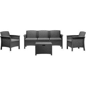 Set mobilier gradina BICA Venezia 3, 4 piese, antracit