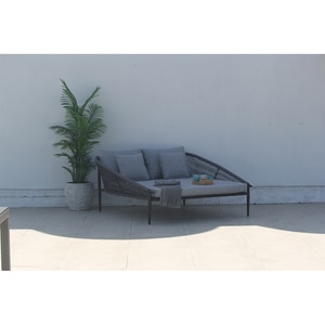 Banca terasa MYRIA Santa Cruz, 179 x 159 x 179 cm, gri