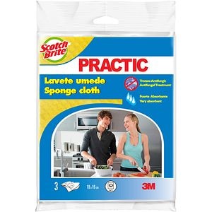 Laveta umeda SCOTCH-BRITE Practic, multicolor, 3 bucati
