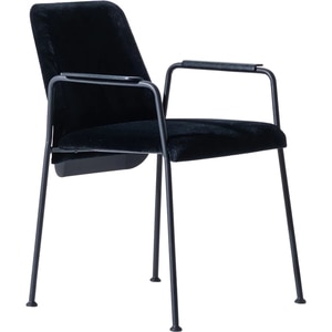 Scaun birou vizitator Line, textil, negru