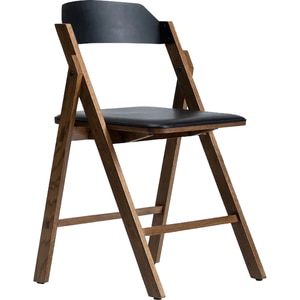 Scaun dining tapitat Pony, maro inchis-negru