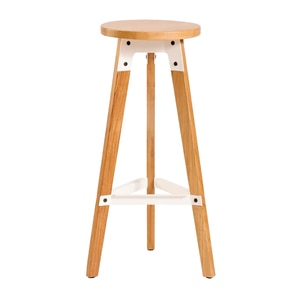 Scaun bar Neo, maro-alb