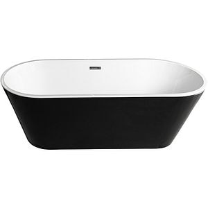 Cada baie freestanding MS-01, acril, 170 x 75 x 58 cm, negru