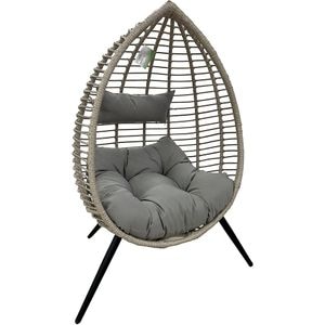 Scaun terasa MYRIA Modern, metal, 84 x 63 x 141 cm, gri