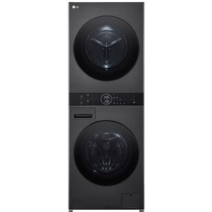 Masina de spalat rufe frontala cu uscator LG WashTower WT1210BBF, Steam, 12/10 kg, 1400 rpm, Clasa A/C, Wi-Fi, negru