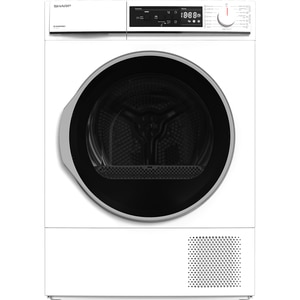 Uscator de rufe SHARP KD-NHA8S7GW21-EE, Pompa de caldura, 8 kg, 15 programe, Clasa A++, alb