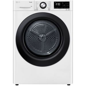 Uscator de rufe LG RH80V3AVBN, ThinQ, Pompa de caldura, 8 kg, 14 programe, Clasa D, alb