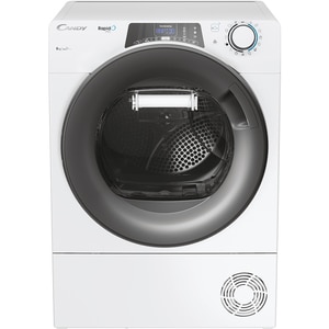 Uscator de rufe CANDY Rapido Pro RPE H8A2TRE-S, Pompa de caldura, 8 kg, 14 programe, Clasa E, Wi-Fi, alb