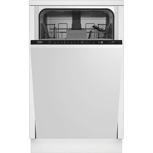 Masina de spalat vase incorporabila BEKO BDIS38020Q, 10 seturi, 8 programe, 45 cm, Clasa E, panou comanda negru