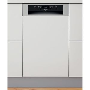 Masina de spalat vase semi-incorporabila WHIRLPOOL WSBC 3M27 X, 6th Sense, 10 seturi, 6 programe, 45 cm, Clasa E, inox