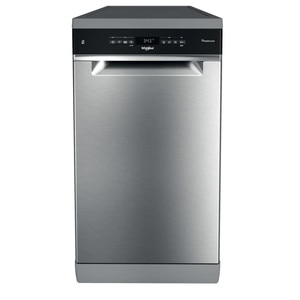 Masina de spalat vase independenta WHIRLPOOL WSFO3O34PFX, 6th sense, 10 seturi, 8 programe, 45 cm, Clasa D, inox