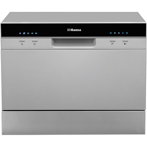 Masina de spalat vase independenta HANSA ZWM556SH, 6 seturi, 5 programe, 55 cm, Clasa F, argintiu