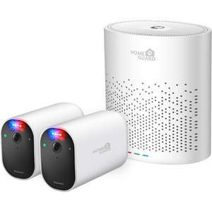 Kit de supraveghere video HOMEGUARD HGWNK-88102, 4MP, 2 camere, 1440p, Wi-Fi, 8 canale, alb
