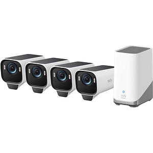 Kit de supraveghere video EUFY Homebase 3, 4 camere, 4K HD, Wi-Fi, IP67, 16 canale, alb