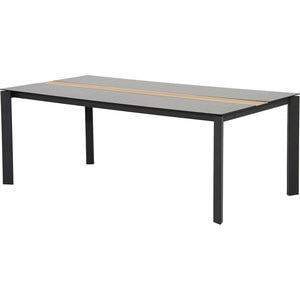 Masa terasa MYRIA Aimar, aluminiu, 200 x 100 x 74.5 cm, gri inchis