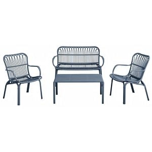 Set mobilier gradina MYRIA Capri, plastic, 4 piese, navy