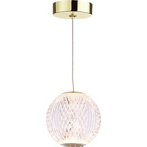 Pendul suspendat MYRIA Diamond, LED, 6W, 12x12x150 cm, auriu