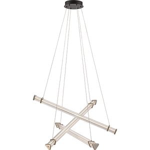 Lustra LED MYRIA MY10358BK, 35W, 3034.36lm, 4000K, IP20, negru