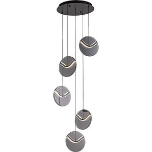 Lustra LED MYRIA Voluta MY10367DI, 32W, 743lm, 4000K, IP20, negru