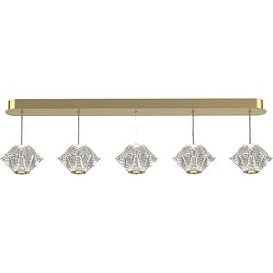 Lustra suspendata MYRIA Stella LED, 25W, 4000K, IP20, auriu