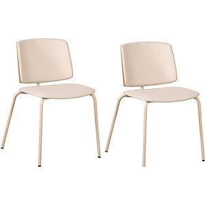 Scaun bucatarie MYRIA Karo, 44.5 x 53.5 x 78 cm, 2 bucati, bej