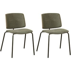Scaun bucatarie MYRIA Karo, 44.5 x 53.5 x 78 cm, 2 bucati, verde