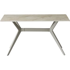 Masa bucatarie MYRIA NDT-2632, piatra sinterizata, 140 x 80 x 75 cm, bej