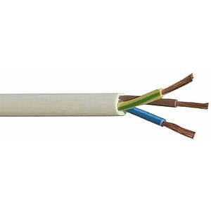 Cablu electric OMNICABLE, MYYM, 3 x 1.5mm2, alb, metru