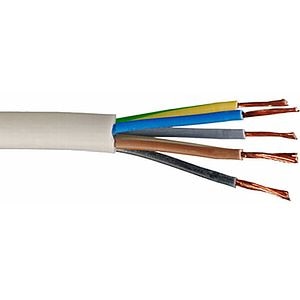 Cablu electric OMNICABLE, MYYM, 5 x 2.5mm2, alb, metru