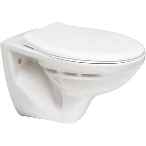 Vas WC suspendat cu capac Sinemo, 54 x 40 x 40 cm, ceramic, alb