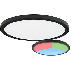 Plafoniera LED, neagra, 18 W Nebula