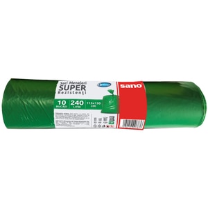 Saci menajeri SANO Optima, 10 bucati, 240 l, verde