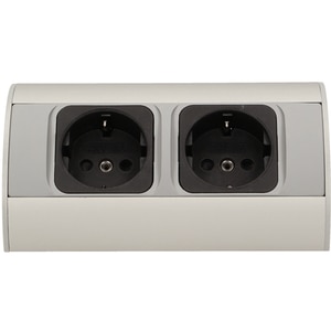 Priza externa ORNO OR-AE-1303/G(GS), 2 prize, 0.5m, argintiu