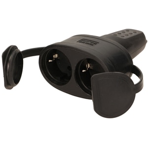 Priza de exterior ORNO OR-AE-13117 (GS), 2 prize, IP44, negru